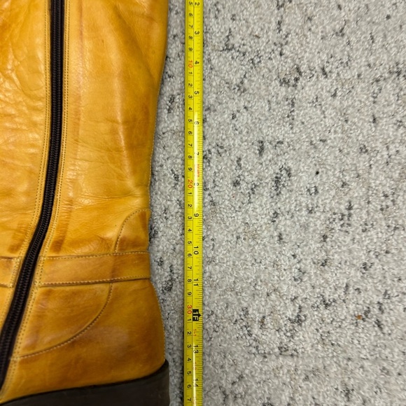 JAFA size 37 EUC near new ultra bright yellow!tan boots- beautiful brand MINT - Picture 10 of 12